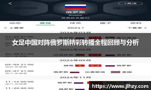 女足中国对阵俄罗斯精彩转播全程回顾与分析